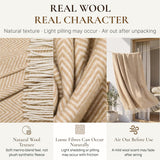 Merino Wool Blanket, Warm & Soft Throw for Bed & Sofa, 140X200 Cm
