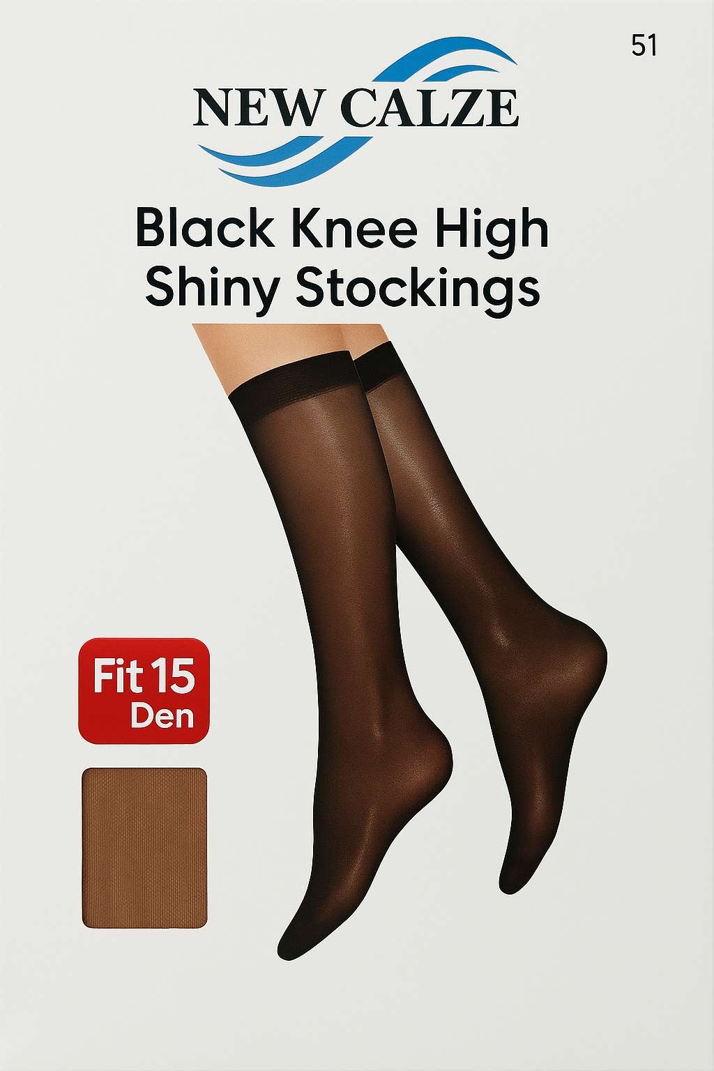 Women's 15 Denier Sheer Knee High Socks - Black (9-Pair Multipack)