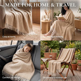 Merino Wool Blanket, Warm & Soft Throw for Bed & Sofa, 140X200 Cm