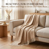 Merino Wool Blanket, Warm & Soft Throw for Bed & Sofa, 140X200 Cm