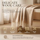 Merino Wool Blanket, Warm & Soft Throw for Bed & Sofa, 140X200 Cm