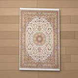 Aksaray rug laid flat on a wooden floor