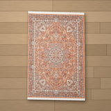 Isparta rug laid flat on a wooden floor