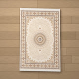 Kütahya rug laid flat on a wooden floor