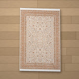 Niğde rug laid flat on a wooden floor