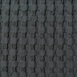 Grey Checked Cotton Throw, 180 × 250 cm