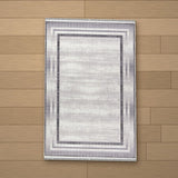 Alacati rug laid flat on a wooden floor