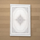 Araban rug laid flat on a wooden floor