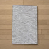 Maras rug laid flat on a wooden floor